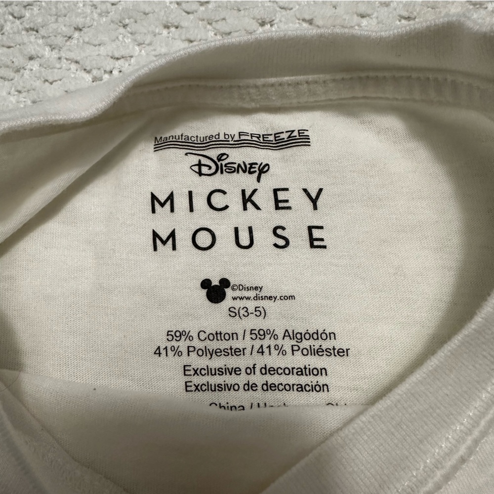 Disney Mickey Mouse Junior Embroidery One & Only Tee Size Small (3-5) - Picture 4 of 7